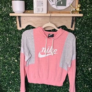 Nike Women's Hoodie in Pink and Gray